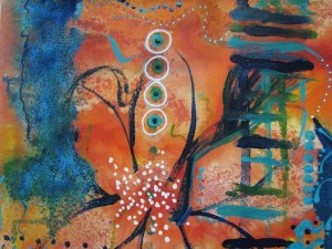 warm colors with cool blues