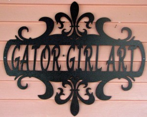 Gator Girl Art Sign