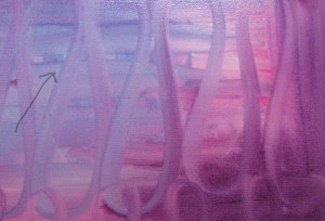 You can already see her eyes peaking through.