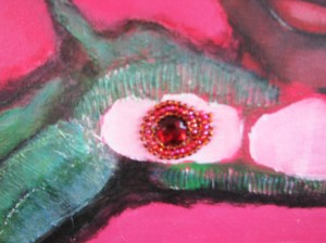 Beginning to bead the breast