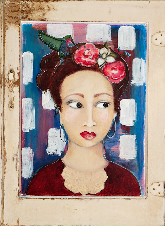 Distraction on cabinet door