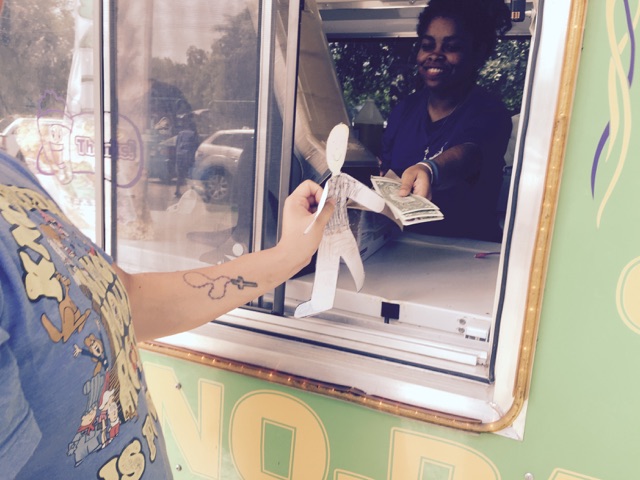 Paying for his snoball